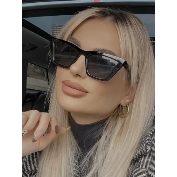 1pc  Vintage Cat Eye Sunglasses Women Square Small Frame Sun Glasses Female Retro Shades Fashion Large-frame Sunglasses