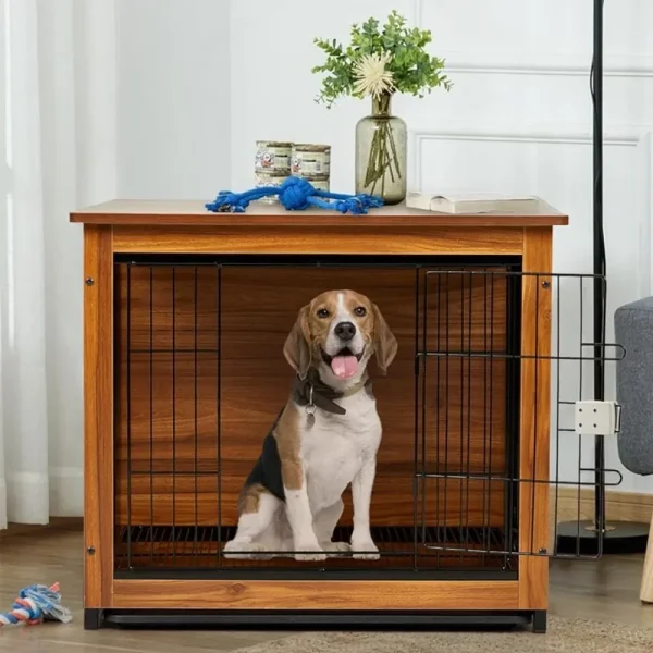 31 Inch Wooden Dog Crate Furniture Large Dog Cage End Table Houses and Habitat Houses & Habitats Pet Supplies Puppy Winter House