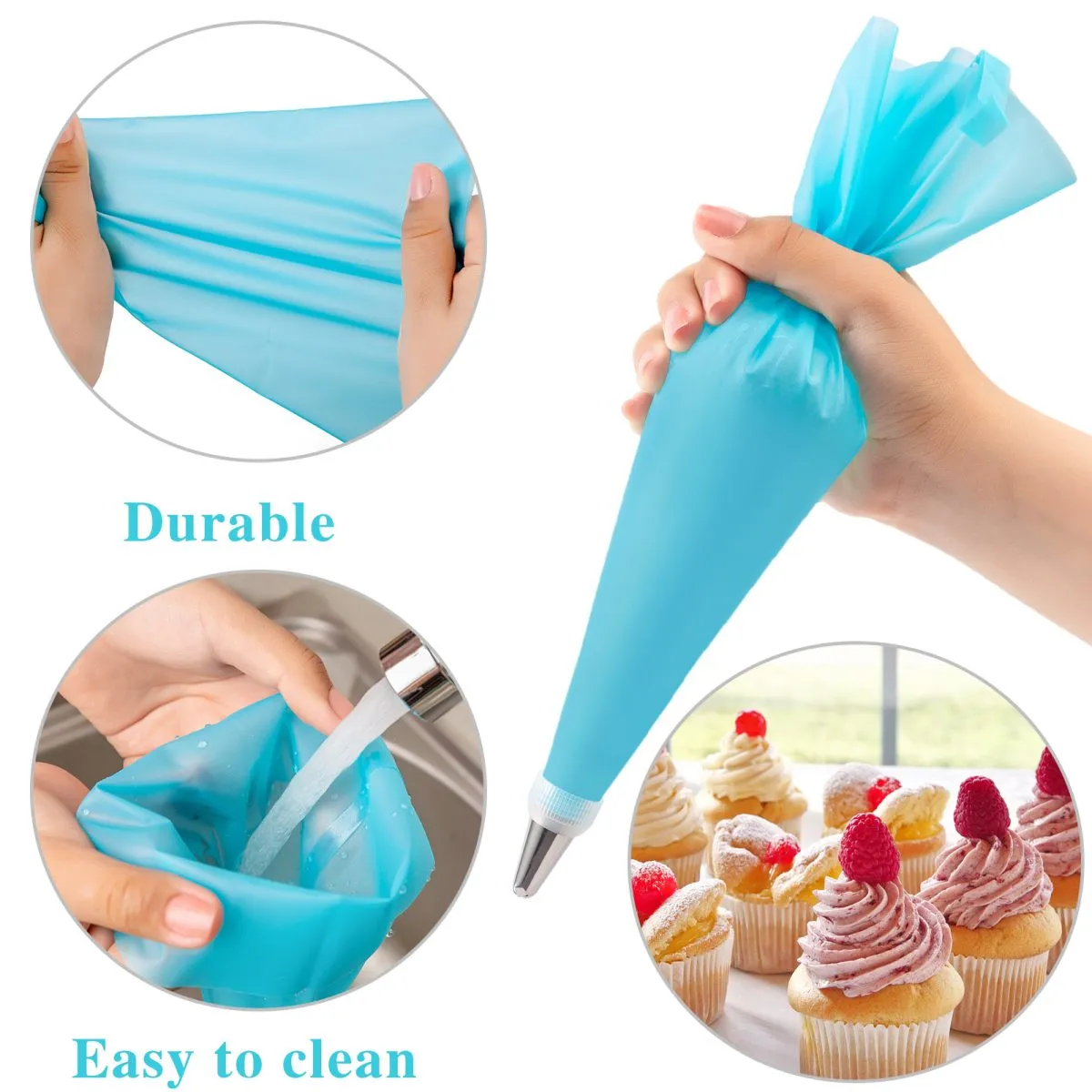 Piping Bags and Tips Sets 75 Pcs, Cake Decorating Supplies Kit for Baking, Pastry Bags and Russian Piping Tips, Baking Supplies for Cake Cupcake Cookies Decoration (75 pcs) - Image 3