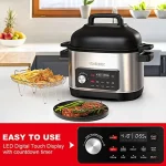 8-in-1 Air Fry Multi Cooker 8QT Removable Bowl Grill Sous Vide Roast Slow Cook Steam Rice Saut?? LED Display & 8 Preset Programs - Image 4