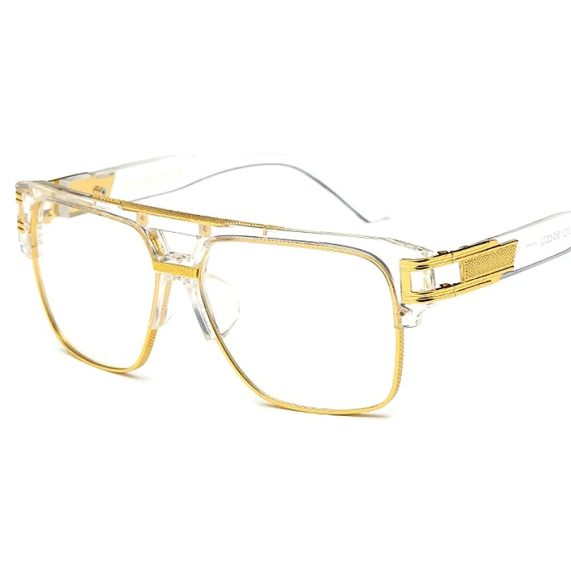 Classic Luxury Men Sunglasses Glamour Fashion Brand Sun Glasses For Women Mirrored Retro Vintage Square Designer Shades - Image 2