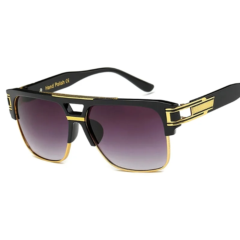 Classic Luxury Men Sunglasses Glamour Fashion Brand Sun Glasses For Women Mirrored Retro Vintage Square Designer Shades - Image 3