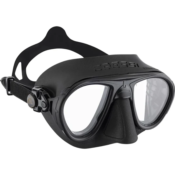 Cressi CALIBRO  Freediving Scuba Diving Mask Fog Stop Low Volume Wide View Tempered Glass 2 Window Matte Coating for Adults