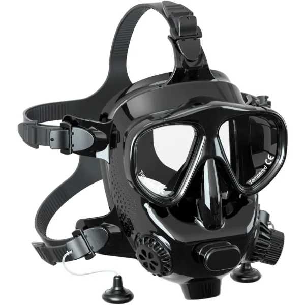 Full Face Diving Mask for Scuba Diving, 180?? View Panoramic Dive Mask with Camera Mount