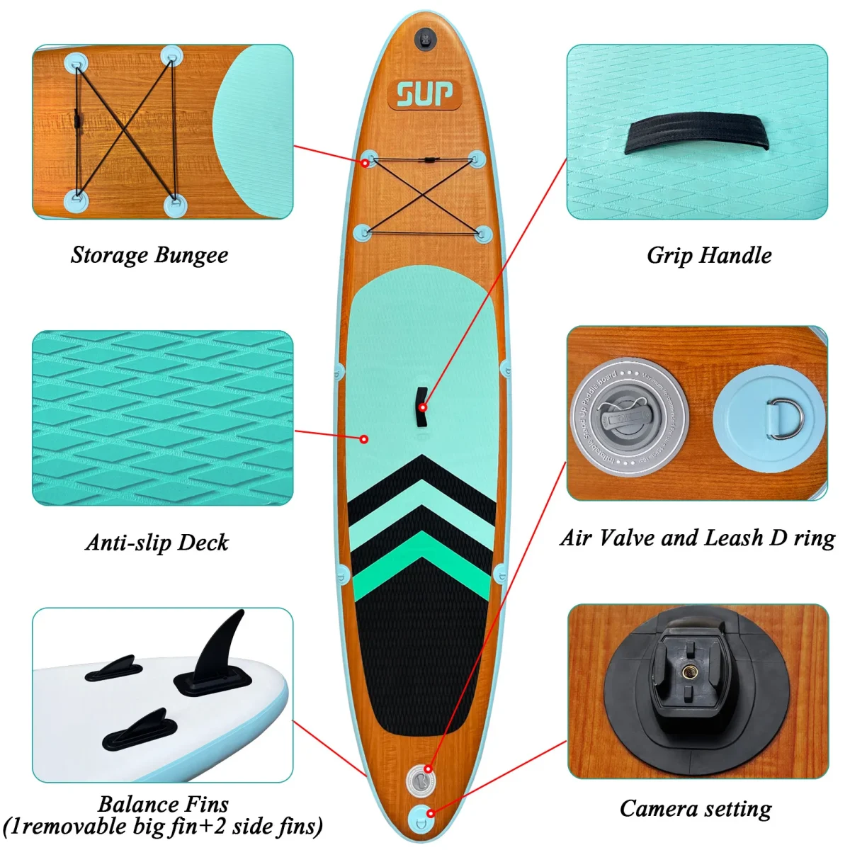 Inflatable Stand Up Paddle Board for Adults Premium PVC Surfboard for Ultimate Surfing Experience Racing Fishing Yoga Surf Board - Image 6