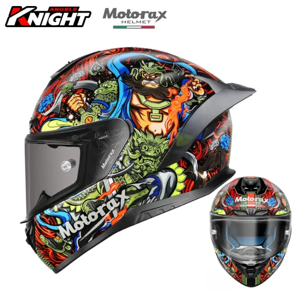 MOTORAX Motorcycle Helmet Casco Moto ECE Certification Motocross Racing Helmet Graffiti Style With Tail Off-road Helmet Casque