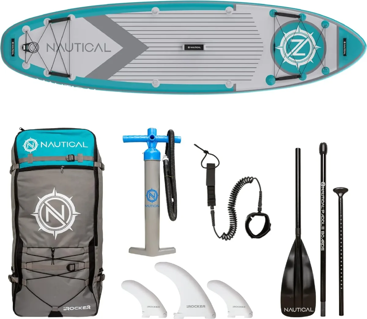 Nautical Inflatable Stand Up Paddle Board, Superb Maneuverability 10' Long 32 - Image 1