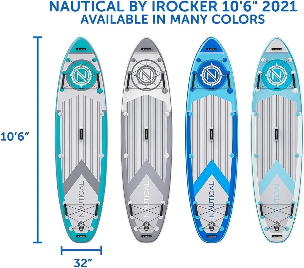 Nautical Inflatable Stand Up Paddle Board, Superb Maneuverability 10' Long 32 - Image 5