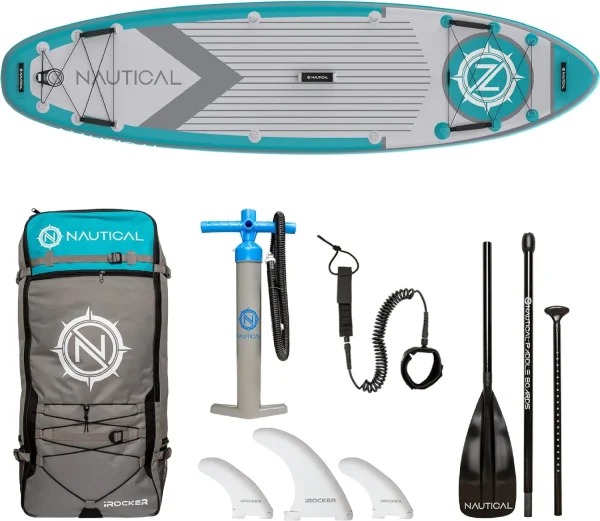 Nautical Inflatable Stand Up Paddle Board, Superb Maneuverability 10' Long 32