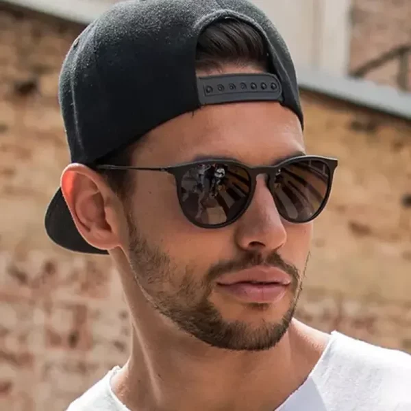 New Brand Designer Round Cat Eye Sunglasses Man Retro Shades Male Sun Glasses Mirror Clear Vintage Fashion Driving Oculos De Sol
