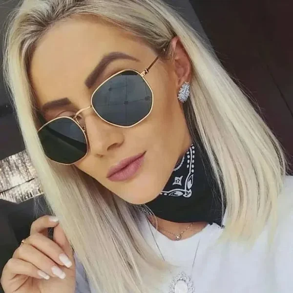 New Metal Men Sunglasses Brand Designer Sun Glasses Vintage Women Female Classic Driving Eyewear Uv400 2024