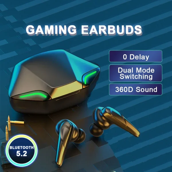 Original G11 TWS Wireless Headphones Game Bluetooth Headphones with Microphone Noise Reduction High Fidelity Bass Earphones