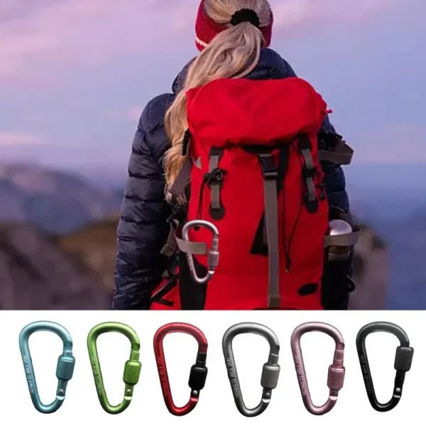 Outdoor Carabiner Climbing Travel Kit Camping Equipment Aluminum Alloy Survival Gear Outdoor Carabiner Camp Mountaineering Hook