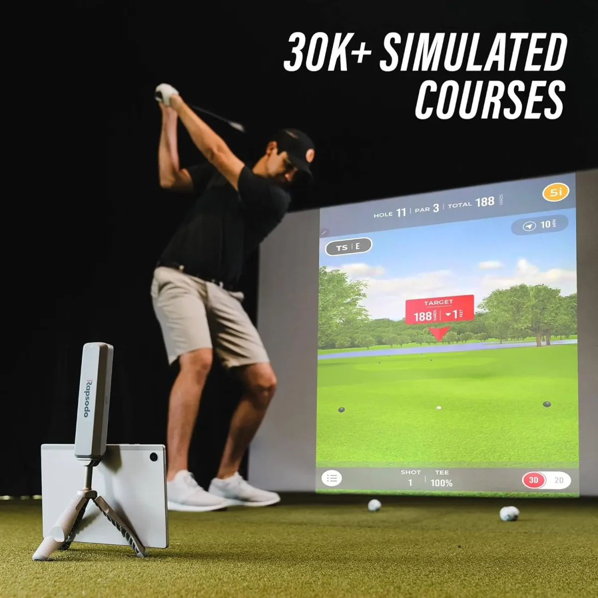 Rapsodo MLM2PRO Mobile Launch Monitor + Golf Simulator,Grey - Image 4