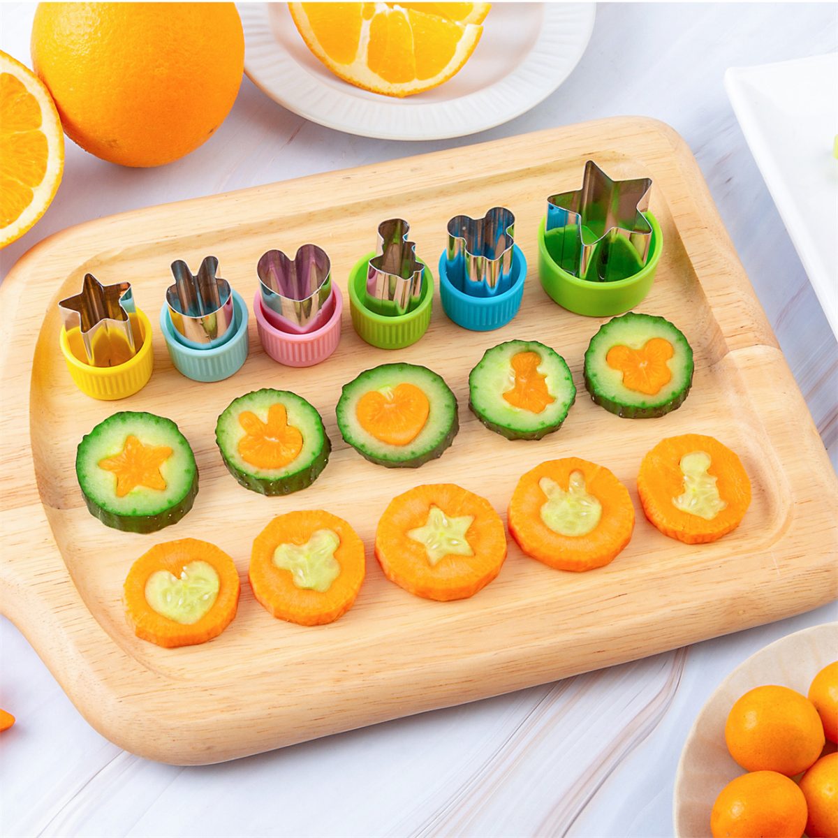 Sandwich Cutters for Kids Lunch LARGE 26 Pcs, Sandwich Maker, Cookie Cutters Set, Vegetable Fruit Cutters Shapes with Food Picks, Dinosaur Mouse Bear Star… - Image 3