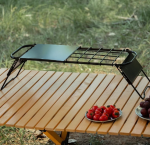 Outdoor Folding Table Camping Scalable Grid Table Hiking Backpacking Mini Stove Stand Adjustable Height Metal Table - Image 5