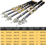 Sougayilang 2.1M 2.4M 2.7M 3.0M Spinning Fishing Rod Ultralight Carbon Fiber Portable Telescopic Fishing Pole for Trout Carp - Image 3