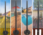 10 Pack String Light Pole, 11ft 4-in-1 Outdoor String Light Pole Stand to Hang String Lights for Patio, Garden, Backyard, Weddin - Image 3