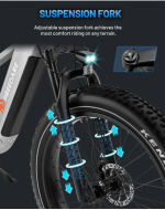 Electric Bike Adults 750W BAFANG Motor 28MPH Torque Sensor Mountain Ebike Smart App Control,90 Miles Electric Bicycle - Image 5