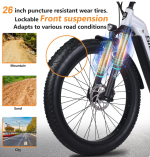 Shengmilo MX06 E-Mountain electric Bicycle 26 inch ebike 500W Bafang Motor Fatbike 48V17.5Ah Adult Electric Bike City e bike - Image 5
