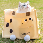 Canvas Pet Shoulder Bag Portable Travel Cats and Dogs Bag Breathable Outdoor Carrier Bag for Small Pet Kitten and Puppy Supplies - Image 2