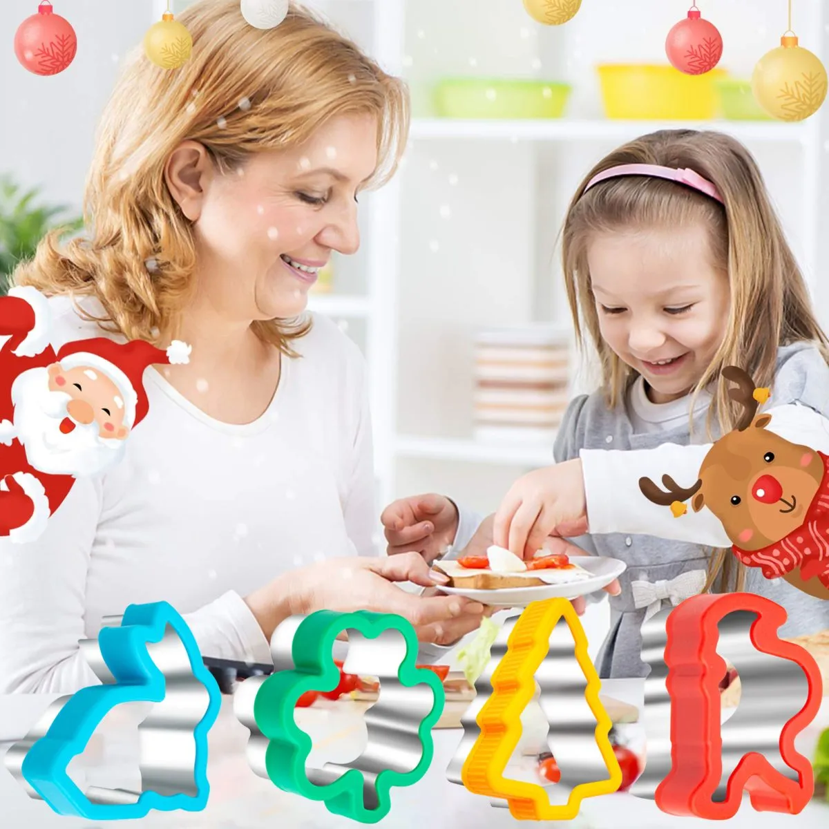 Sandwich Cutter for Kids Lunch 48 pcs, Sandwich Maker, Cookie Cutters and Sealer Set, Vegetable Fruit Biscuit Cutters, Dinosaur Mickey Shape for Boys Girls - Image 4