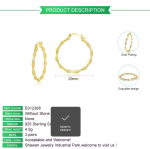 Factory Wholesale 925 Silver Exaggerated Large Hoop Earrings For Women Simple Round Circle Earrings - Image 2