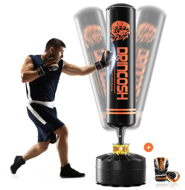 Punching Bag with Stand Adult-70 Free Standing Boxing Bag with Suction Cup Base for Adult Teens