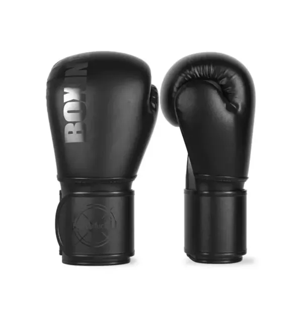 Kick Boxing Gloves for Men Women PU Karate Muay Thai Guantes De Boxeo Free Fight MMA Sanda Training Adults Kids Equipment Black