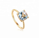Natural big gemstone women jewelry gold vermeil Sterling silver citrine ring - Image 6
