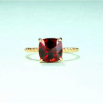 Natural big gemstone women jewelry gold vermeil Sterling silver citrine ring - Image 3
