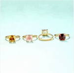 Natural big gemstone women jewelry gold vermeil Sterling silver citrine ring - Image 2