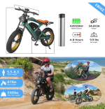 SMARTRAVEL ZM22 48V 1200W Electric Bike with GPS bluetooth App 20inch Fat Tire ebike Mountain Snow electric Bicycle - Image 2