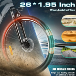 Electric Bike for Adults 26 Inch 500W Ebike for Adults Removable 48V Battery, Electric Mountain Bike 21 Speed Gears, 50 Miles - Image 6