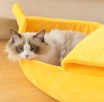 Banana Cat Bed House Funny Cute Cozy Cat Mat Beds Warm Durable Portable Pet Basket Kennel Dog Cushion Cat Supplies Multicolor - Image 4