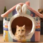 Cat Hiding House Dog Moisture-proof Four Seasons Bed Cats Net Closed Carrier Boxes Big Cat Waterproof Mat Pet Supplies Furniture - Image 3