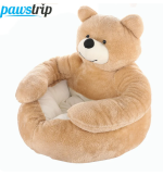 Semi-Enclosed Bear Pet Dog Bed Ultra Soft Cat Bed Detachable Plush Puppy Bed Winter Warm Sleeping Bed Mat Pet Product - Image 2
