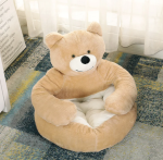 Semi-Enclosed Bear Pet Dog Bed Ultra Soft Cat Bed Detachable Plush Puppy Bed Winter Warm Sleeping Bed Mat Pet Product - Image 4
