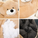Semi-Enclosed Bear Pet Dog Bed Ultra Soft Cat Bed Detachable Plush Puppy Bed Winter Warm Sleeping Bed Mat Pet Product - Image 6