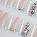 30 new fake nail patches full of diamond luxury Aurora semi-transparent wear nails wholesale European and American nails - Image 6