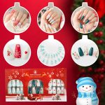 Christmas nail suit 72 pieces combination long ladder Ballet nail Cross border festive nail decoration nail patch - Image 6