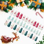 Christmas nail suit 72 pieces combination long ladder Ballet nail Cross border festive nail decoration nail patch - Image 5